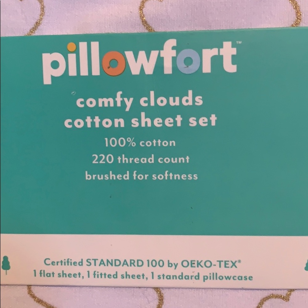 Pillowfort Comfy clouds Cotton Toddler Sheet Set - Picture 6 of 7